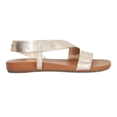 Dune London Womens/Ladies Lucina Leather Flat Sandals (Gold)