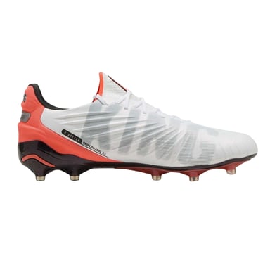 Puma Mens King Ultimate Firm Ground Football Boots (White/Red)