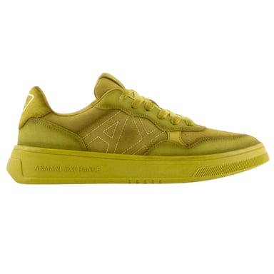 Armani Exchange Mens Logo Trainers (Yellow)