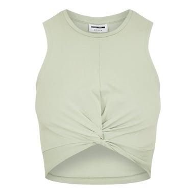 Noisy May Womens/Ladies Knotted Sleeveless Crop Top (Aqua Grey)
