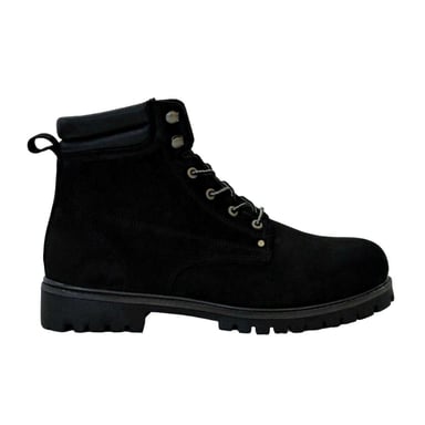 Nicholas Deakins Mens Ash Leather Padded Collar Ankle Boots (Black)