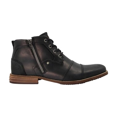 Dune London Mens Captain Leather Ankle Boots (Black)