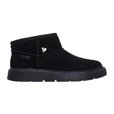 Skechers Womens/Ladies Cozy Suede Slip-In Ankle Boots (Black)