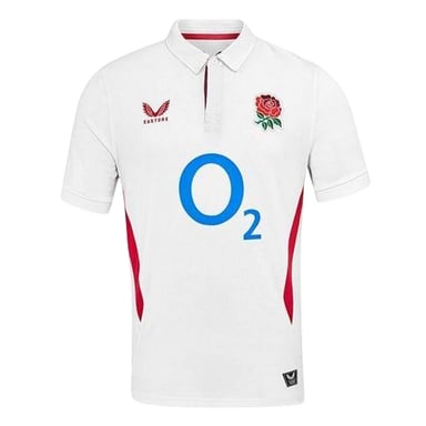 Castore Unisex Adult 2025 England Rugby Classic Rugby Shirt (White/Red)