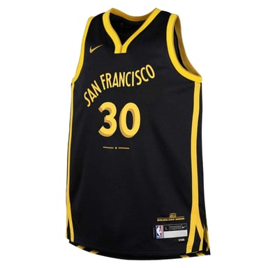 Nike Boys Stephen Curry Golden State Warriors Basketball Jersey (Black)
