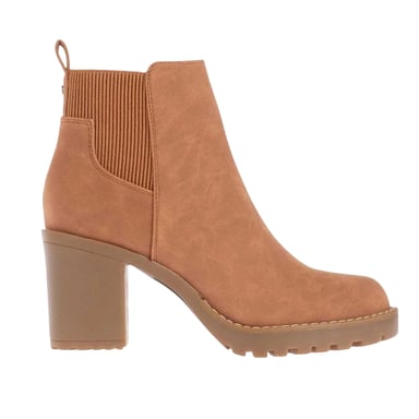 Only Womens/Ladies Faux Suede Block Heel Chelsea Boots (Cognac)