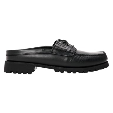 Timberland Mens Vibram Leather Moc Toe Mules (Black)