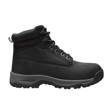 Dunlop Womens/Ladies Nubuck Steel Toe Cap Safety Boots (Black)
