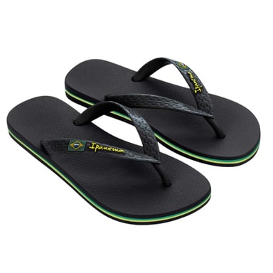 Ipanema Womens/Ladies Brazilian Flag Flat Flip Flops (Black)