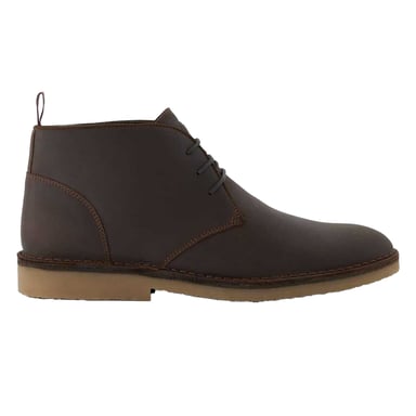 Dune London Mens Suede Contrast Sole Desert Boots (Brown)