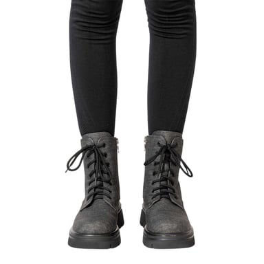Miso Womens/Ladies Bella Low Block Heel Biker Boots (Black)
