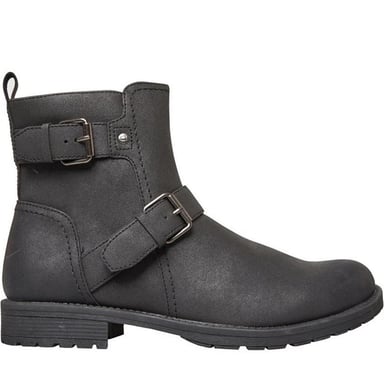 Nicholas Deakins Mens Chad Low Block Heel Motorcycle Boots (Black)