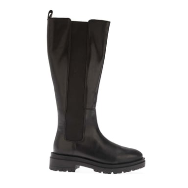 Dune London Womens/Ladies Leather Elasticated Panel Knee-High Boots (Black)