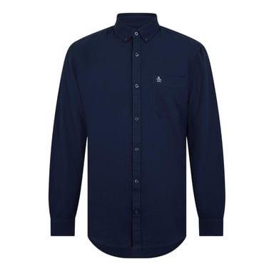 Original Penguin Mens Oxford Long-Sleeved Button-Down Shirt (Yale Blue)