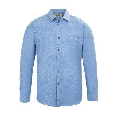 Firetrap Mens Plain Cotton Blend Shirt (Light Blue)