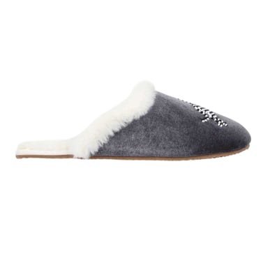 Biba Womens/Ladies Beaded Mule Slippers (White/Black)