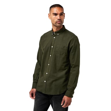Only Mens Plain Regular Long-Sleeved Button-Down Shirt (Rosin)