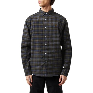 Farah Mens Fraser Checked Regular Button-Down Shirt (Blackwatch)