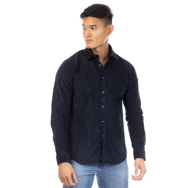 Peter Werth Mens Corduroy Regular Shirt (Navy)