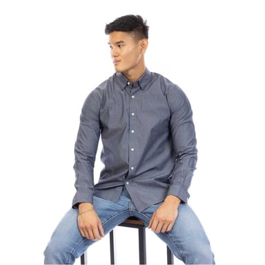 Peter Werth Mens Button-Down Shirt (Dark Indigo)