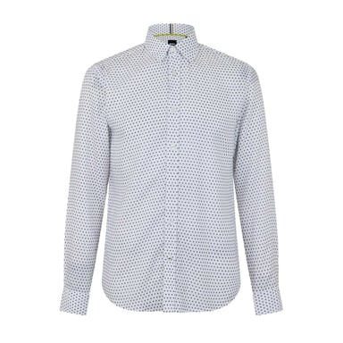 Boss Mens Polka Dot Regular Long-Sleeved Shirt (Bright Green)