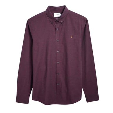 Farah Mens Regular Button-Down Shirt (Red)