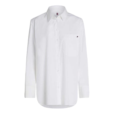 Tommy Hilfiger Womens/Ladies Relaxed Fit Long-Sleeved Shirt (Optic White)