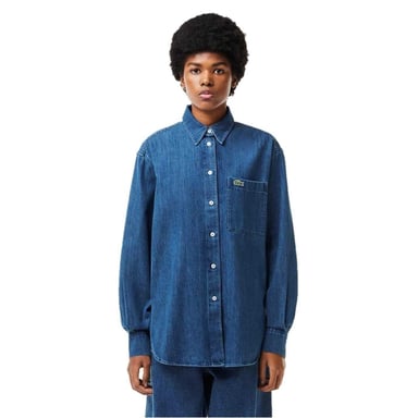 Lacoste Womens/Ladies Denim Shirt (Medium Blue)