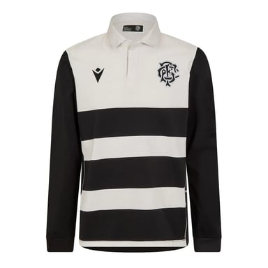 Macron Unisex Adult Barbarians 24/25 Long-Sleeved Home Shirt (Black/White)