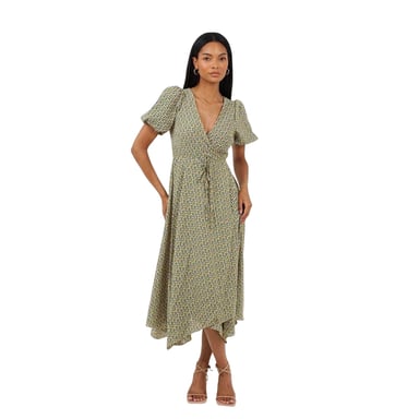 Brave Soul Womens/Ladies Floral V Neck Midi Dress (Yellow)