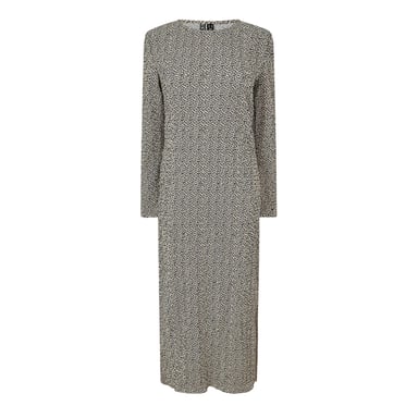 Pieces Womens/Ladies Animal Print Long-Sleeved Midi Dress (Natural)
