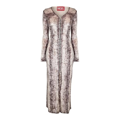 Diesel Womens/Ladies D-Martel Maxi Dress (Black/Grey/Denim)