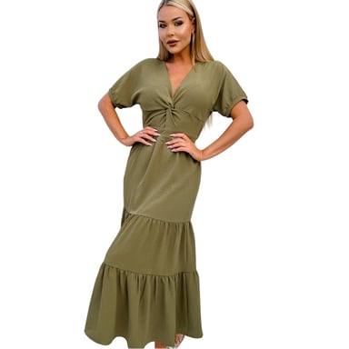AX Paris Womens/Ladies Polyester Summer Maxi Dress (Khaki Green)