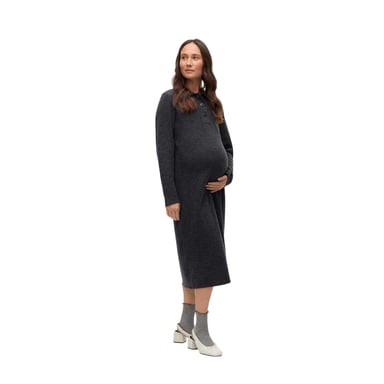 Mamalicious Womens/Ladies Vmmebba Maternity Sweater Dress (Obsidian Black)