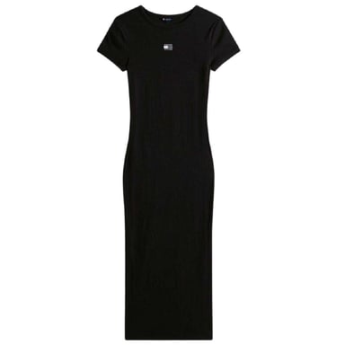 Tommy Jeans Womens/Ladies Badge Crew Neck Bodycon Dress (Black)