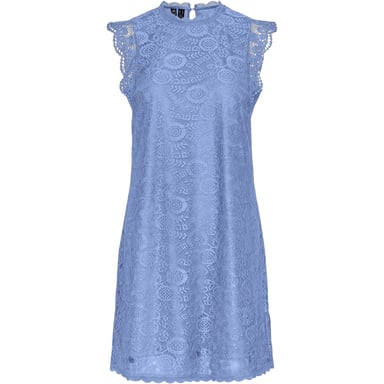 Pieces Womens/Ladies Olline Lace Casual Mini Dress (Hydrangea)