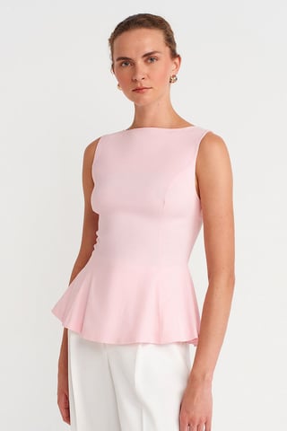 Fitted Seamless Peplum Top
