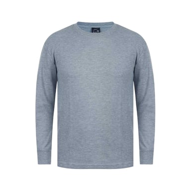 Fabric Mens Waffle Long-Sleeved T-Shirt (Grey)