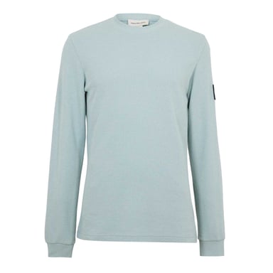 Calvin Klein Mens Waffle Long-Sleeved Top (Overcast Grey)