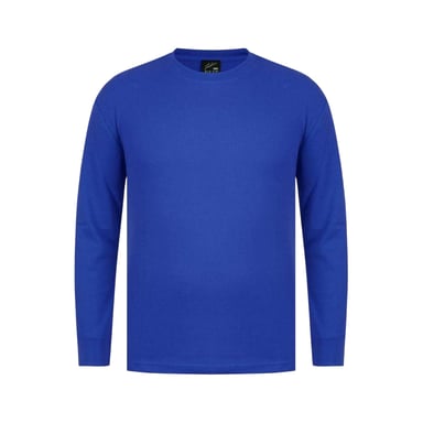 Fabric Mens Waffle Long-Sleeved T-Shirt (Blue)