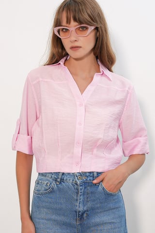Oversized Crop Shirt