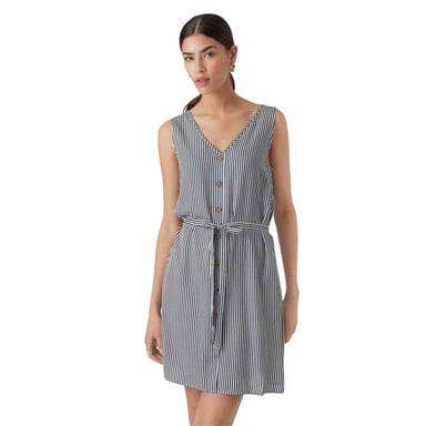 Vero Moda Womens/Ladies Striped A-line Mini Dress (Snow White)