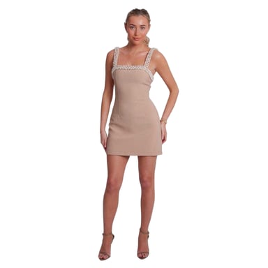 Odd Muse Womens/Ladies The Ultimate Pearl Mini Dress (Camel)