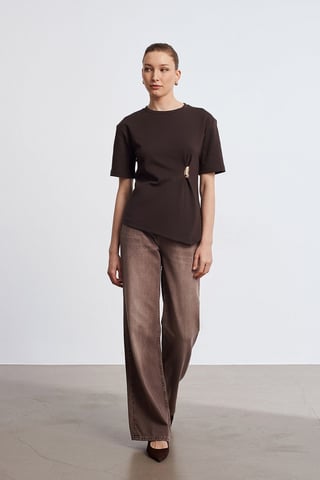 Women's Crew Neck Short-sleeve Jersey T-shirt