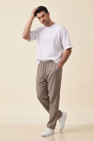 Men's Straight-leg Woven Trousers