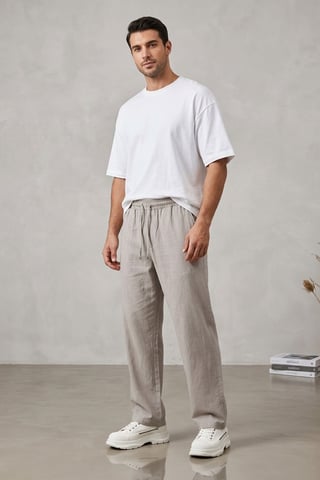 Men's Straight-leg Woven Trousers