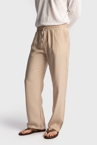 Ontspannen Pasvorm Tencel Broek