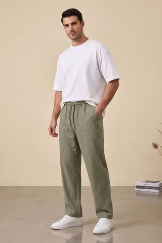 Men's Straight-leg Woven Trousers