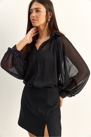 Loose Cotton Chiffon Shirt