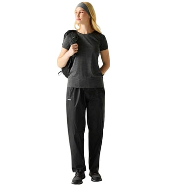 Regatta Womens/Ladies Waterproof Straight Leg Over Trousers (Black)